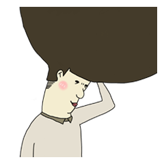 [LINEスタンプ] the head and his friends