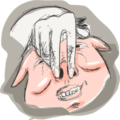 [LINEスタンプ] pig mann