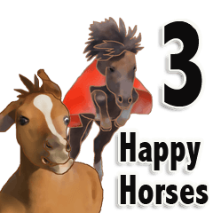 [LINEスタンプ] Happy Horses 3の画像（メイン）