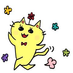 [LINEスタンプ] Yellow charming cat