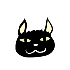 [LINEスタンプ] カッコイイ黒ネコ