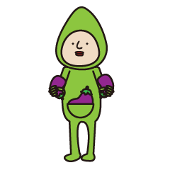 [LINEスタンプ] Mr. Eggplant *の画像（メイン）