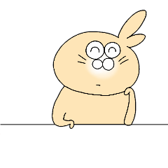 [LINEスタンプ] 机うさぎ 