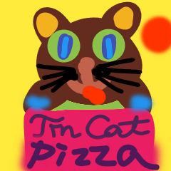 [LINEスタンプ] Tin Cat Pizza