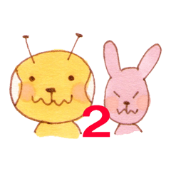 [LINEスタンプ] 宇宙人イモゾンとウサギのウサ2