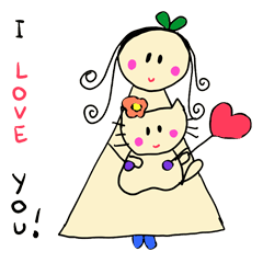 [LINEスタンプ] Dinkyneko ＆ Friends #3 _Love ＆ Valentine