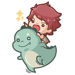 [LINEスタンプ] Dino and Morio