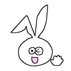 [LINEスタンプ] 素直さが売りですウサギ。