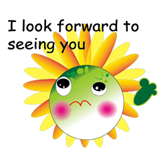 [LINEスタンプ] Sunflower little girlの画像（メイン）
