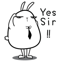 [LINEスタンプ] rabbit what happened 