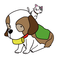 [LINEスタンプ] いつも仲良しLove＆Bernard