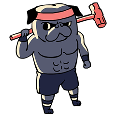 [LINEスタンプ] Crossfit Pug