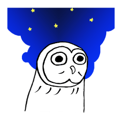 [LINEスタンプ] ふくろうカフェにいつもいる白いあいつ fetchpriority=high