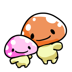 [LINEスタンプ] ぷにきのこおやこ