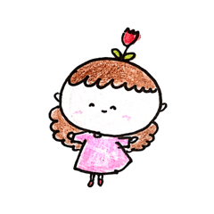 [LINEスタンプ] チューリップ女 