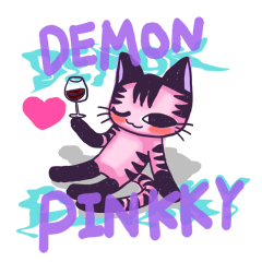 [LINEスタンプ] Demon PINKKY