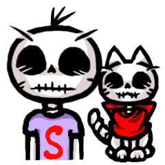 [LINEスタンプ] しろすけ＆しろにゃ 