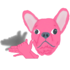 [LINEスタンプ] ピンクのいぬ 