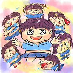 [LINEスタンプ] Chubby little girl
