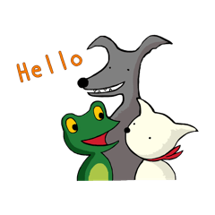 [LINEスタンプ] 狼犬くれ吉とその友達 