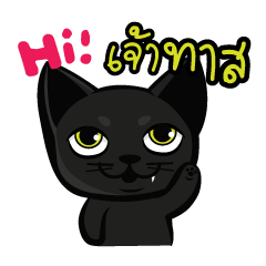 [LINEスタンプ] Black cat's just a black cat