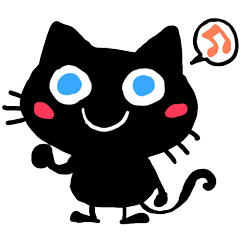 [LINEスタンプ] black cats