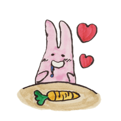 [LINEスタンプ] マシュマロうさぎの完全手描きスタンプ