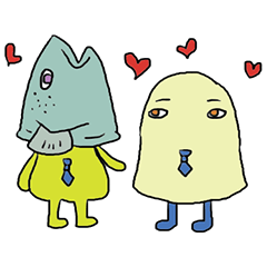 [LINEスタンプ] Mr.Medjed ＆ Mr.Fish 