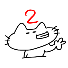 [LINEスタンプ] 口が曲がったネコ。2