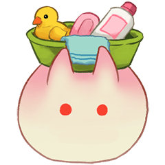 [LINEスタンプ] sweet bunny buns - Pink Bun ＆  Wheat Bun