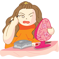 [LINEスタンプ] Pretty P. : Powerful Girl version2