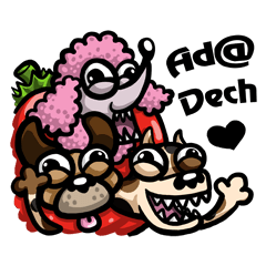 [LINEスタンプ] Tomadog the Tomato Dog (ID)