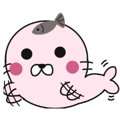 [LINEスタンプ] Pink seal melt your heart