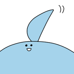 [LINEスタンプ] 青いアホ毛の人