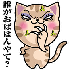 [LINEスタンプ] 大阪のおばはん猫の画像（メイン）