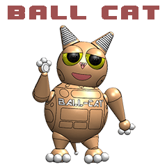 [LINEスタンプ] Robot Ball Cat