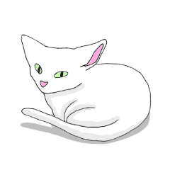 [LINEスタンプ] 白猫リンの一日。の画像（メイン）