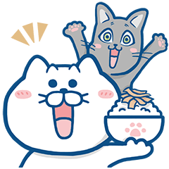 [LINEスタンプ] ねこめし屋