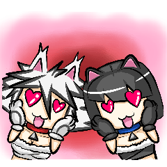 [LINEスタンプ] Yomi ＆ Comi The Duo Cat