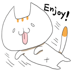 [LINEスタンプ] Always happy cat！ English sticker