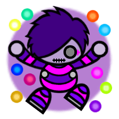 [LINEスタンプ] Purple Joker robot