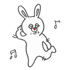 [LINEスタンプ] childish rabbit