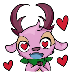 [LINEスタンプ] Pink Deer Haku