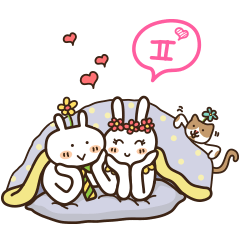 [LINEスタンプ] Rabbits and The Cat 2