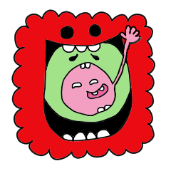 [LINEスタンプ] ヘンテコモンスターやで