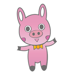 [LINEスタンプ] Pig Rabbit kid