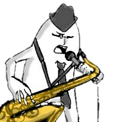 [LINEスタンプ] 再びのジャズ男
