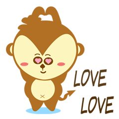 [LINEスタンプ] Cutie Cutie Monkey