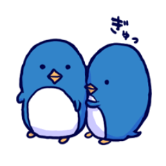 [LINEスタンプ] 気の抜けたペンギンたち