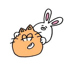 [LINEスタンプ] 仲良しうさねこさん。